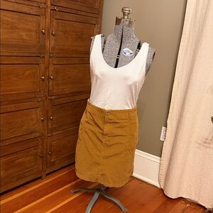 Tan Corduroy Women's Skirt
